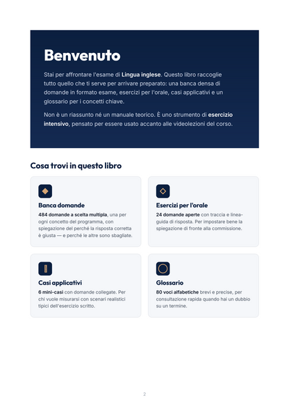 Lèssico · anteprima 1/10 — Benvenuto — Lingua inglese (ed. 3.0)