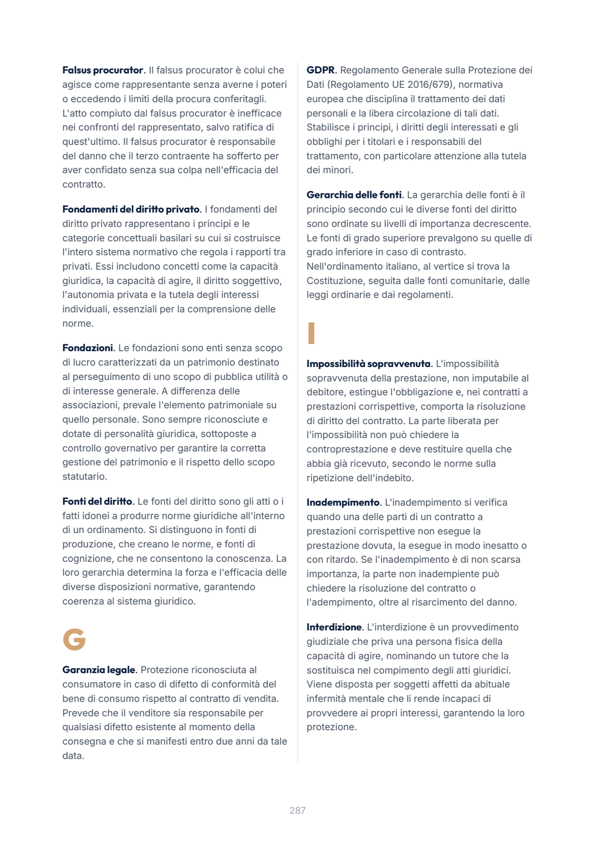 Lèssico · anteprima 10/10 — Glossario — Diritto privato (ed. 1.0)