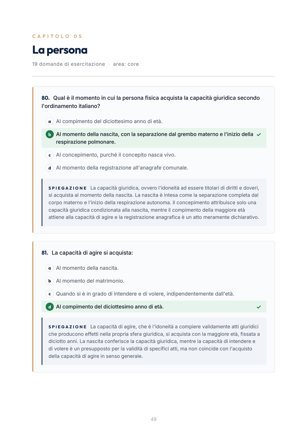 Lèssico · anteprima 5/10 — Banca domande — Diritto privato (ed. 1.0)