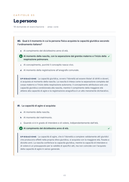 Lèssico · anteprima 5/10 — Banca domande — Diritto privato (ed. 1.0)