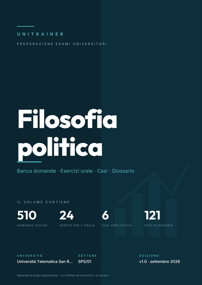 Lèssico · copertina di Filosofia politica — L-16 Scienze dell'Amministrazione e dell'Organizzazione — San Raffaele (ed. 1.0)