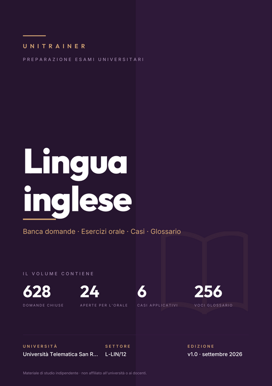 Lèssico · copertina di Lingua inglese — L-16 Scienze dell'Amministrazione e dell'Organizzazione — San Raffaele (ed. 1.0)