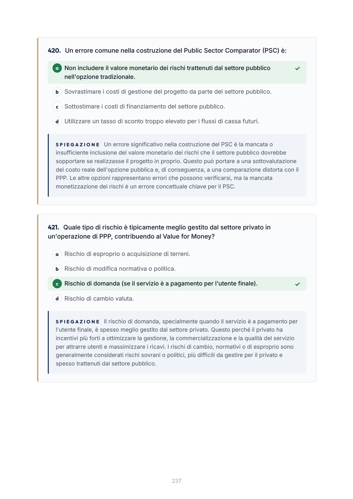 Lèssico · anteprima 7/10 — Banca domande — Finance and Venture Capital (ed. 1.0)