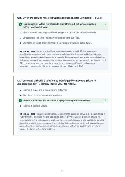 Lèssico · anteprima 7/10 — Banca domande — Finance and Venture Capital (ed. 1.0)