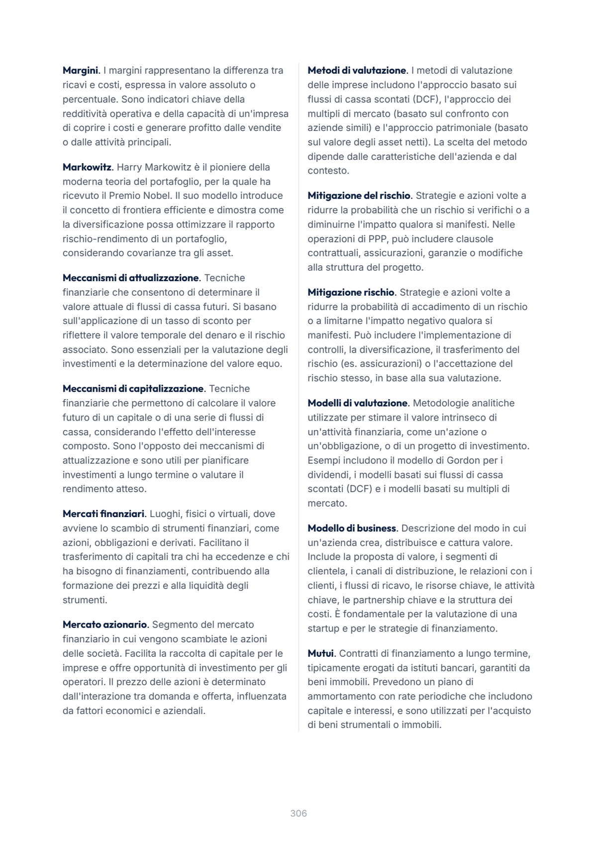 Lèssico · anteprima 10/10 — Glossario — Finance and Venture Capital (ed. 1.0)