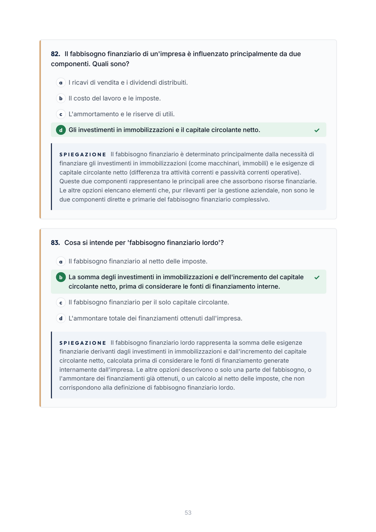Lèssico · anteprima 5/10 — Banca domande — Finance and Venture Capital (ed. 1.0)