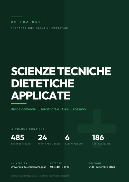 Lèssico · copertina di Scienze tecniche dietetiche applicate — L-22 Scienze Motorie — Pegaso (ed. 1.0)