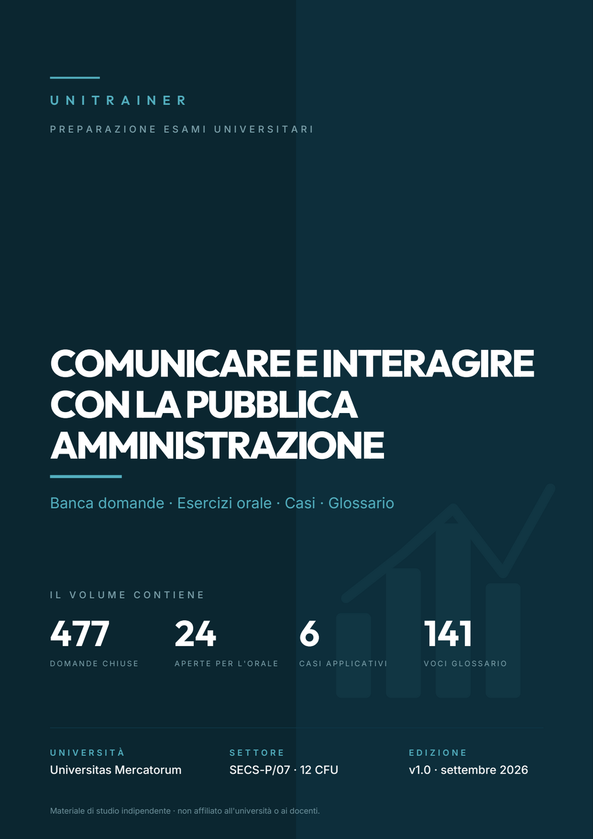 Lèssico · copertina di Comunicare e interagire con la pubblica amministrazione — L-36 Scienze Politiche e Relazioni Internazionali — Mercatorum (ed. 1.0)