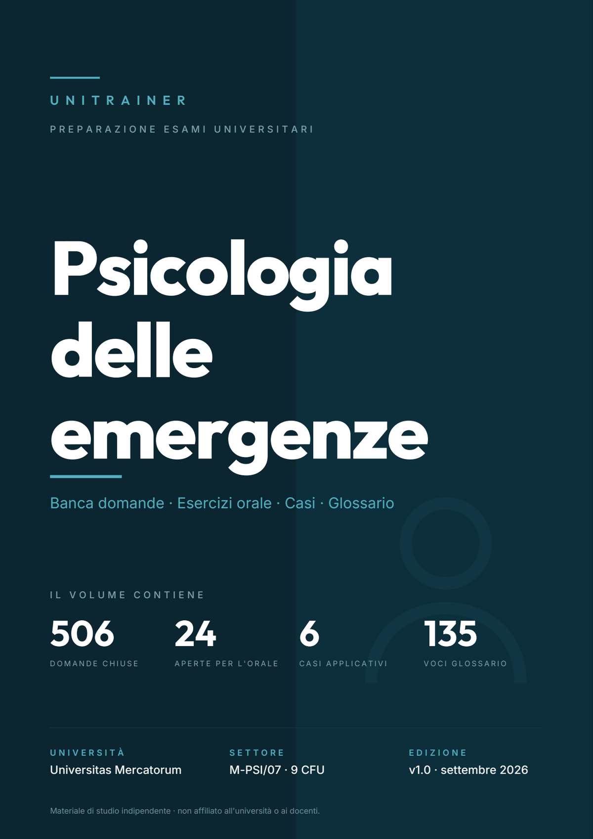 Lèssico · copertina di Psicologia delle emergenze — L-36 Scienze Politiche e Relazioni Internazionali — Mercatorum (ed. 1.0)