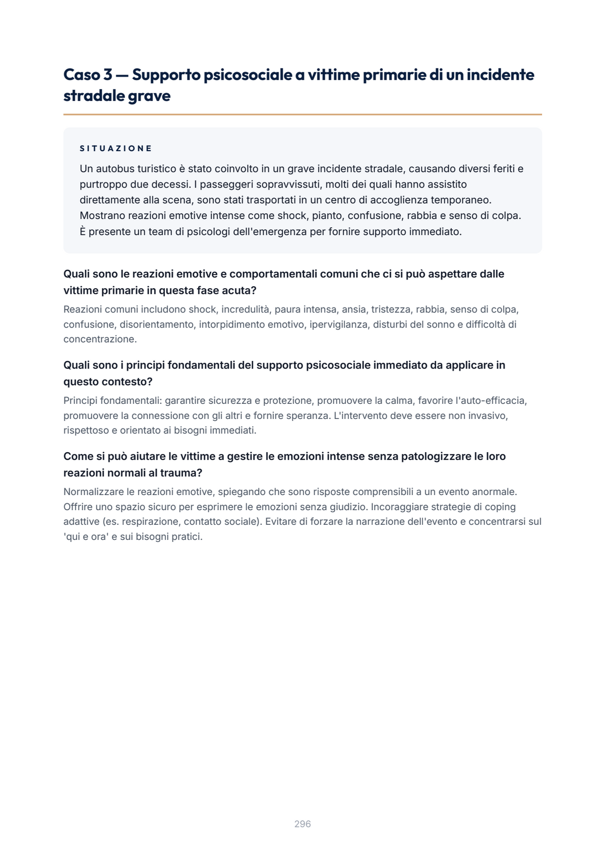 Lèssico · anteprima 9/10 — Casi applicativi — Psicologia delle emergenze (ed. 1.0)