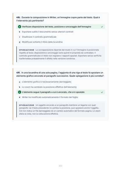 Lèssico · anteprima 7/10 — Banca domande — Abilità informatiche e telematiche (ed. 2.1)