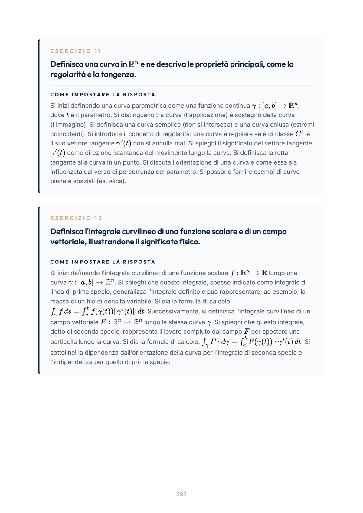 Lèssico · anteprima 8/10 — Esercizi per l'orale — Analisi Matematica II (ed. 1.0)