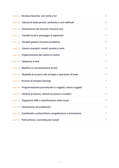 Lèssico · anteprima 4/10 — Indice dei capitoli — Programmazione Object Oriented (ed. 1.0)