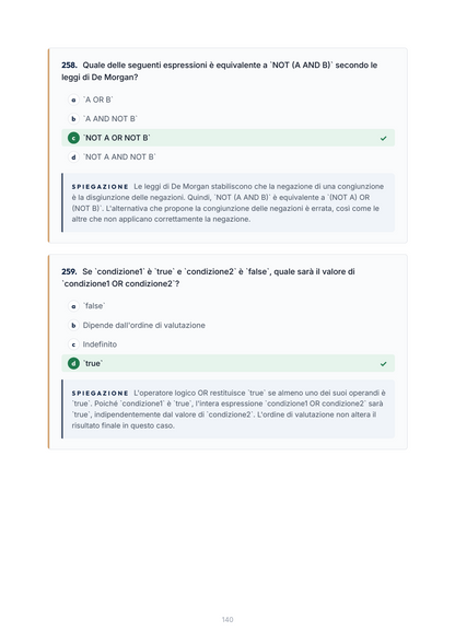 Lèssico · anteprima 6/10 — Banca domande — Programmazione Object Oriented (ed. 1.0)
