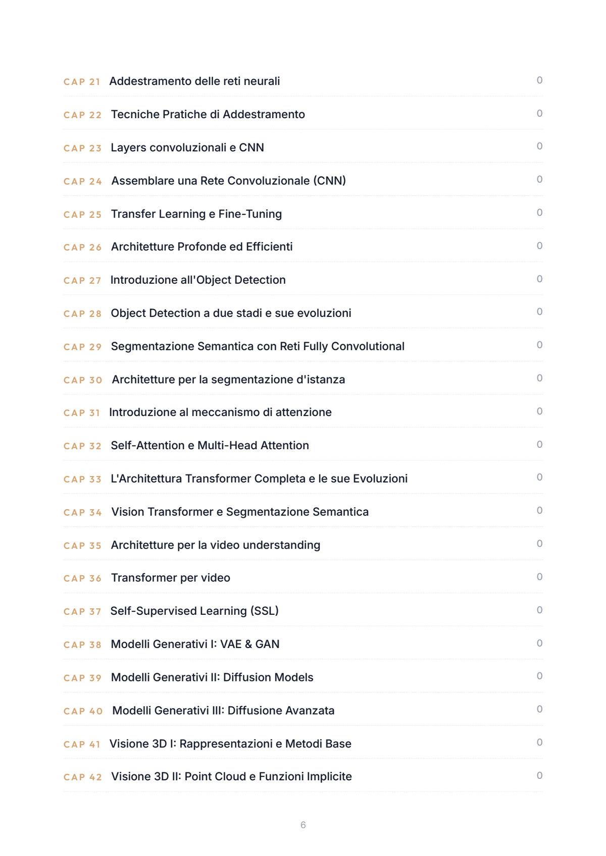 Lèssico · anteprima 4/10 — Indice dei capitoli — Visione computerizzata e sistemi cognitivi (ed. 1.0)