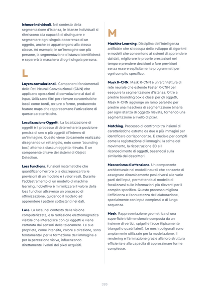 Lèssico · anteprima 10/10 — Glossario — Visione computerizzata e sistemi cognitivi (ed. 1.0)