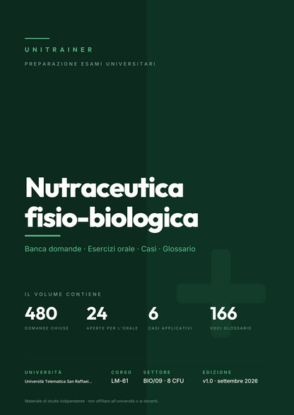 Lèssico · copertina di Nutraceutica fisio-biologica — LM-61 Scienze della Nutrizione Umana — San Raffaele (ed. 1.0)