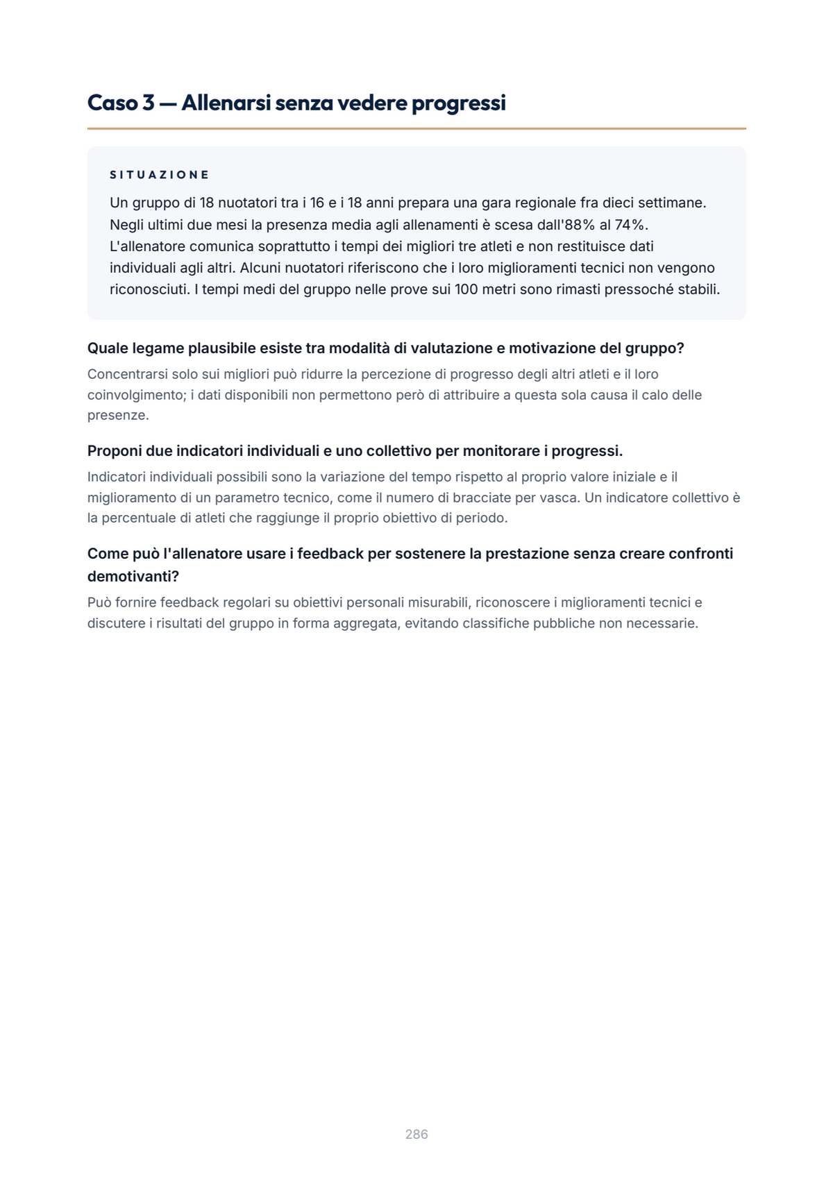 Lèssico · anteprima 9/10 — Casi applicativi — Organizzazione e leadership dei gruppi sportivi (ed. 1.0)