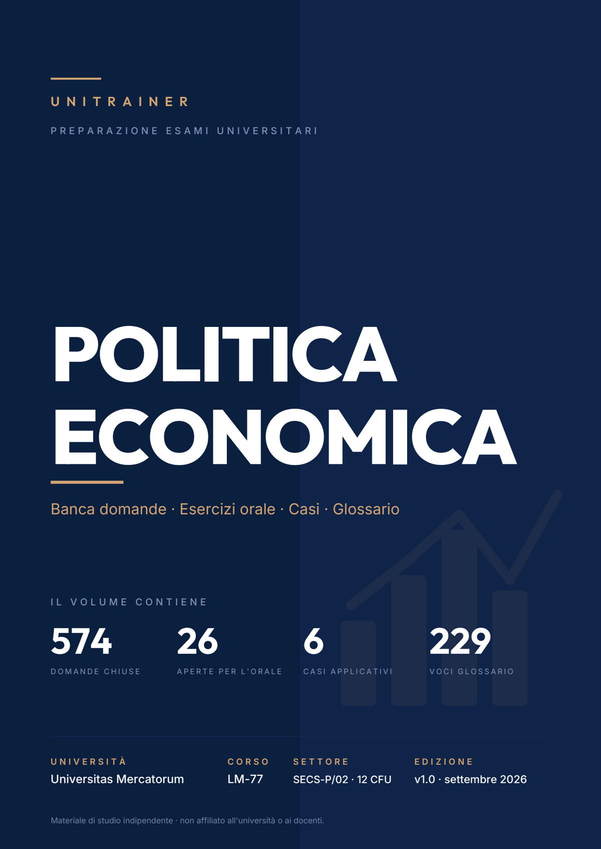 Lèssico · copertina di Politica economica — LM-77 Management — Mercatorum (ed. 1.0)