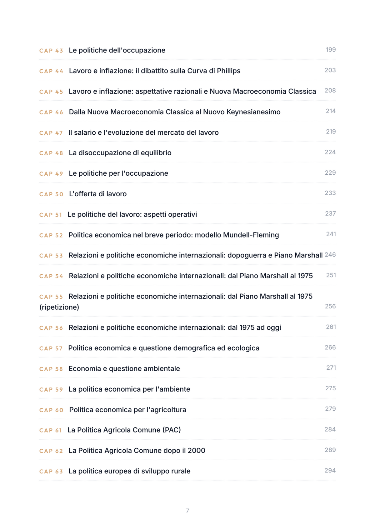 Lèssico · anteprima 4/10 — Indice dei capitoli — Politica economica (ed. 1.0)