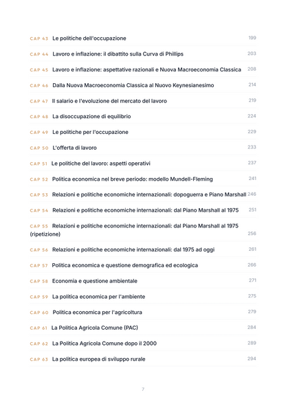 Lèssico · anteprima 4/10 — Indice dei capitoli — Politica economica (ed. 1.0)