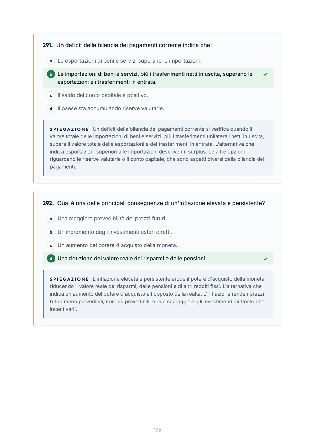 Lèssico · anteprima 6/10 — Banca domande — Politica economica (ed. 1.0)