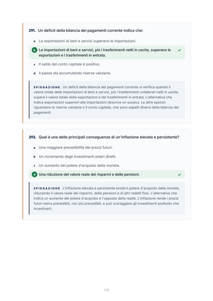 Lèssico · anteprima 6/10 — Banca domande — Politica economica (ed. 1.0)