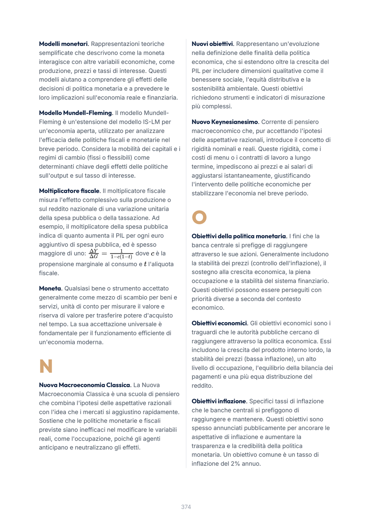Lèssico · anteprima 10/10 — Glossario — Politica economica (ed. 1.0)