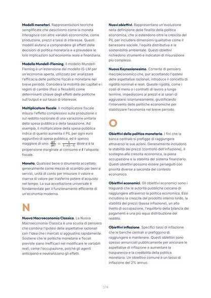 Lèssico · anteprima 10/10 — Glossario — Politica economica (ed. 1.0)