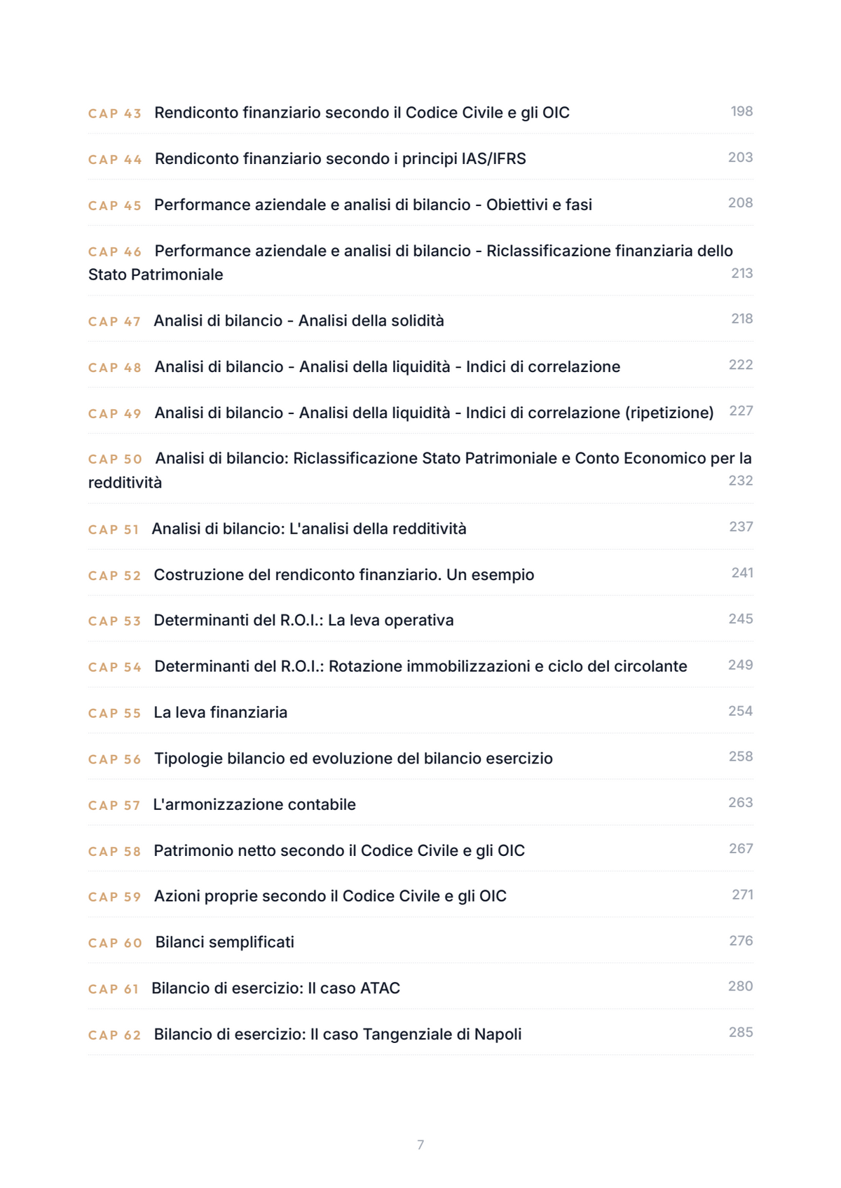 Lèssico · anteprima 4/10 — Indice dei capitoli — Principi contabili (ed. 1.1)