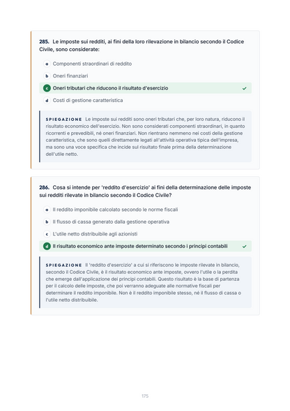 Lèssico · anteprima 6/10 — Banca domande — Principi contabili (ed. 1.1)