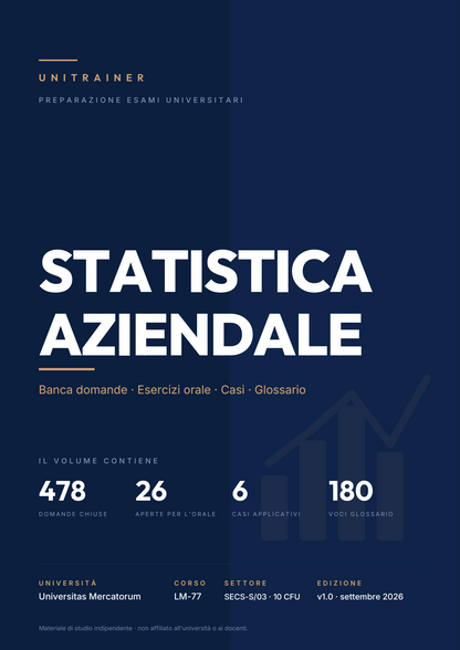 Lèssico · copertina di Statistica aziendale — LM-77 Management — Mercatorum (ed. 1.0)