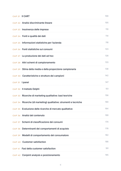 Lèssico · anteprima 4/10 — Indice dei capitoli — Statistica aziendale (ed. 1.0)