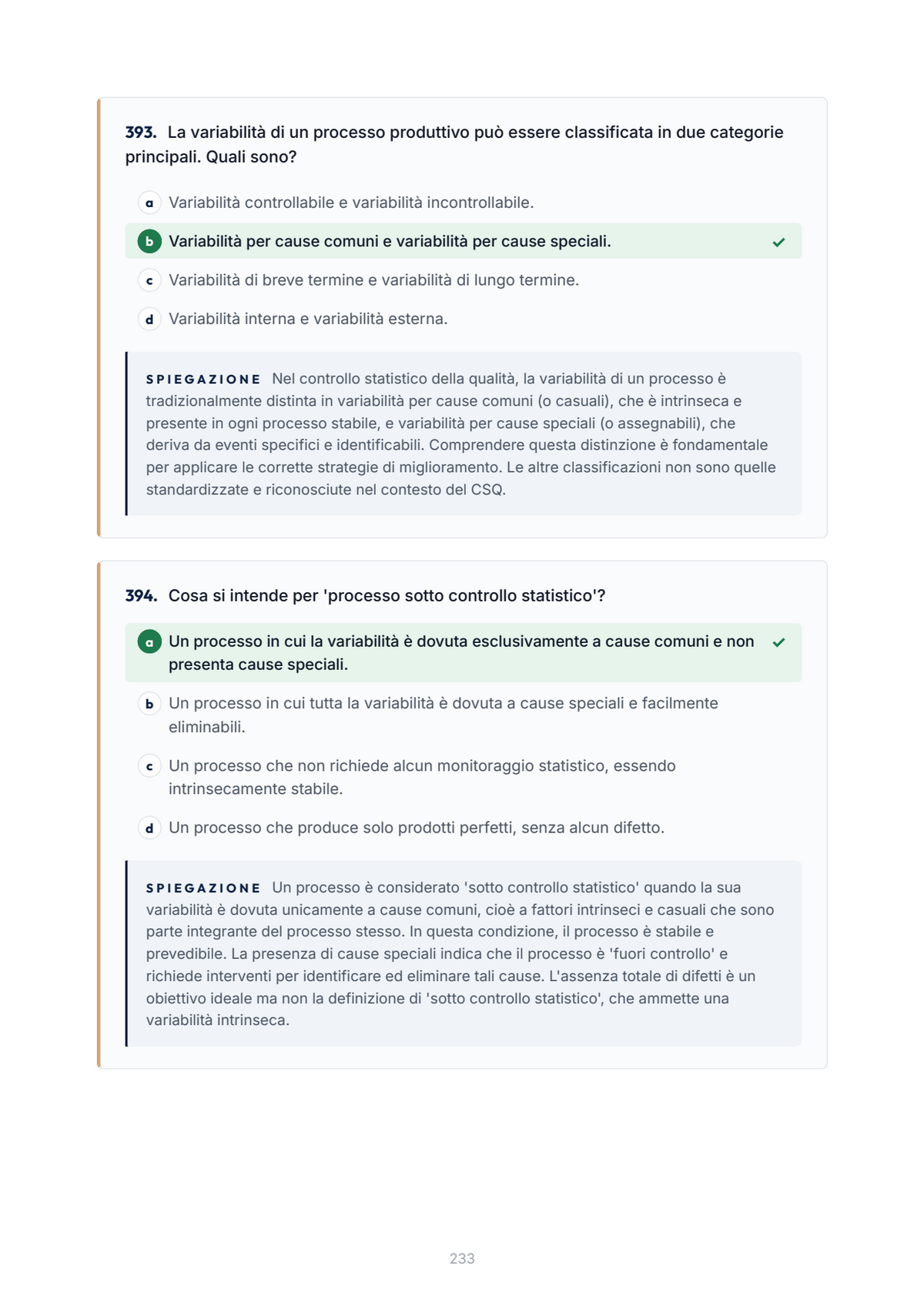 Lèssico · anteprima 7/10 — Banca domande — Statistica aziendale (ed. 1.0)