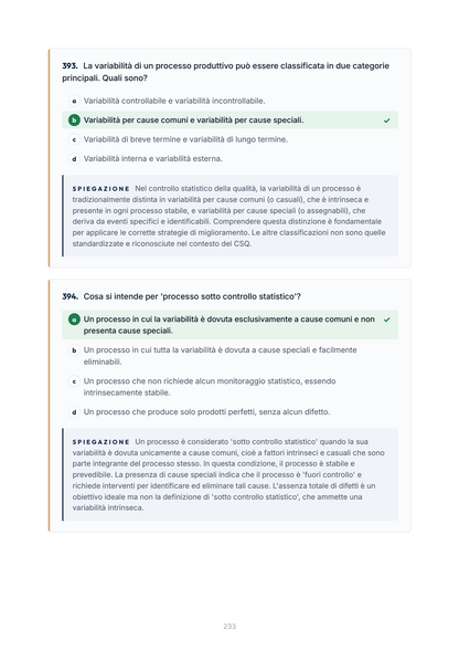 Lèssico · anteprima 7/10 — Banca domande — Statistica aziendale (ed. 1.0)