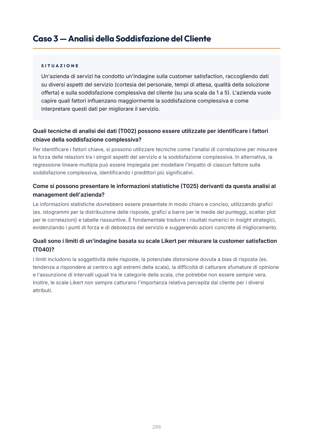 Lèssico · anteprima 9/10 — Casi applicativi — Statistica aziendale (ed. 1.0)