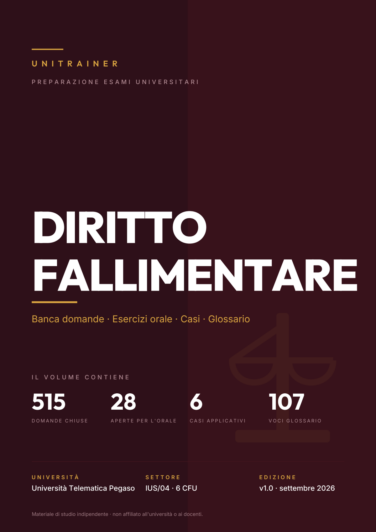 Lèssico · copertina di Diritto fallimentare — LMG-01 Giurisprudenza — Pegaso (ed. 1.0)