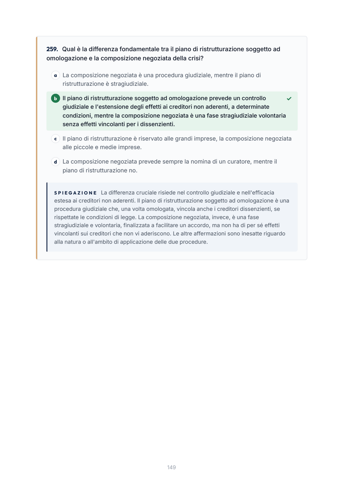 Lèssico · anteprima 6/10 — Banca domande — Diritto fallimentare (ed. 1.0)