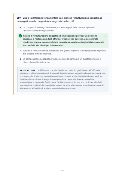 Lèssico · anteprima 6/10 — Banca domande — Diritto fallimentare (ed. 1.0)