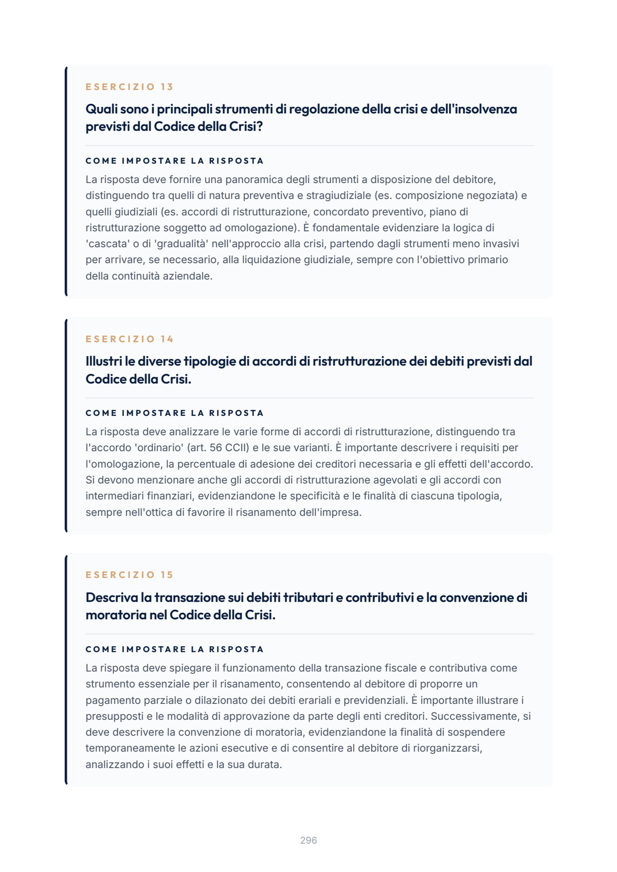 Lèssico · anteprima 8/10 — Esercizi per l'orale — Diritto fallimentare (ed. 1.0)