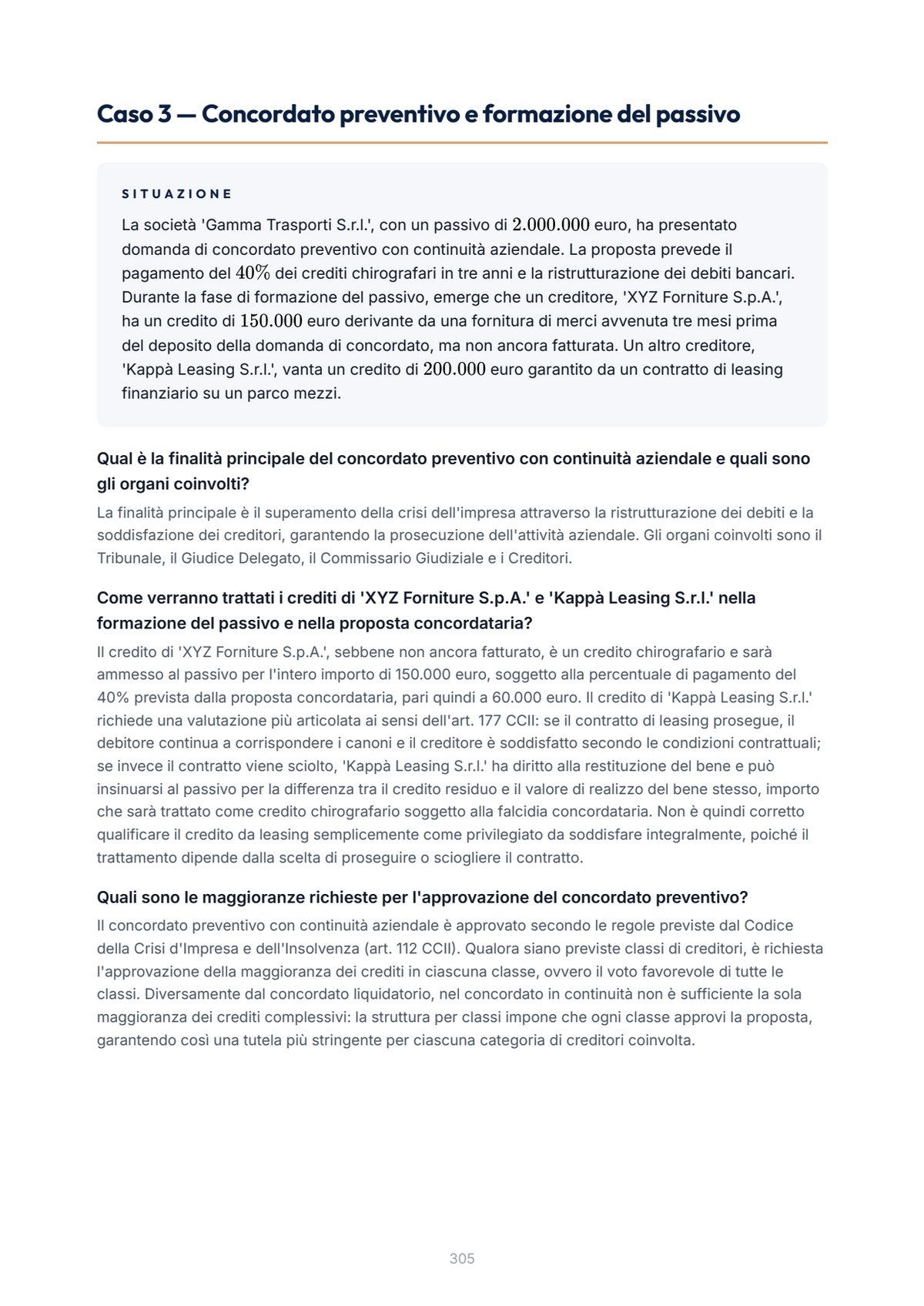 Lèssico · anteprima 9/10 — Casi applicativi — Diritto fallimentare (ed. 1.0)