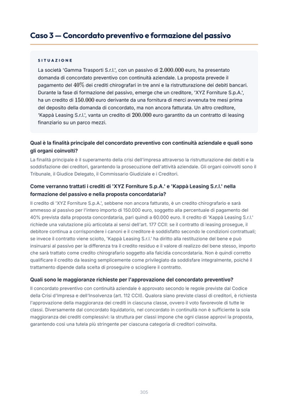 Lèssico · anteprima 9/10 — Casi applicativi — Diritto fallimentare (ed. 1.0)