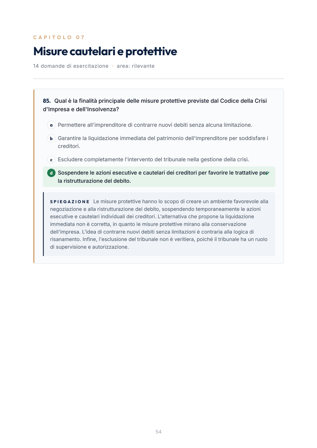 Lèssico · anteprima 5/10 — Banca domande — Diritto fallimentare (ed. 1.0)