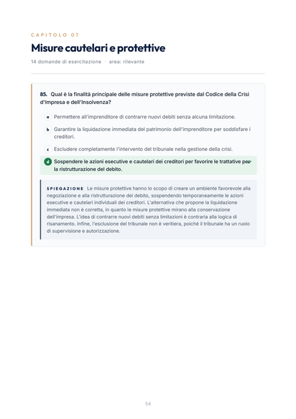 Lèssico · anteprima 5/10 — Banca domande — Diritto fallimentare (ed. 1.0)