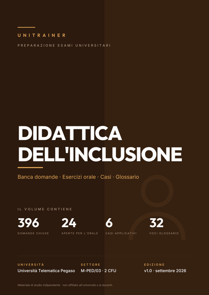 Lèssico · copertina di Didattica dell'inclusione — MA-1830 Master A18/A19 - Didattica delle discipline pedagogiche, filosofiche e storiche (MA1830) — Pegaso (ed. 1.0)