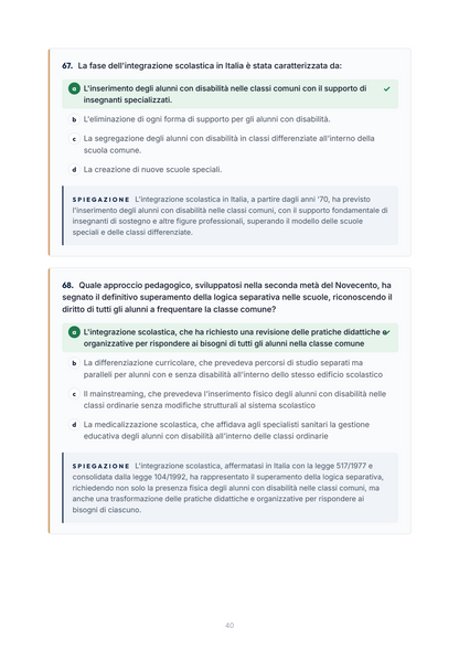 Lèssico · anteprima 5/10 — Banca domande — Didattica dell'inclusione (ed. 1.0)