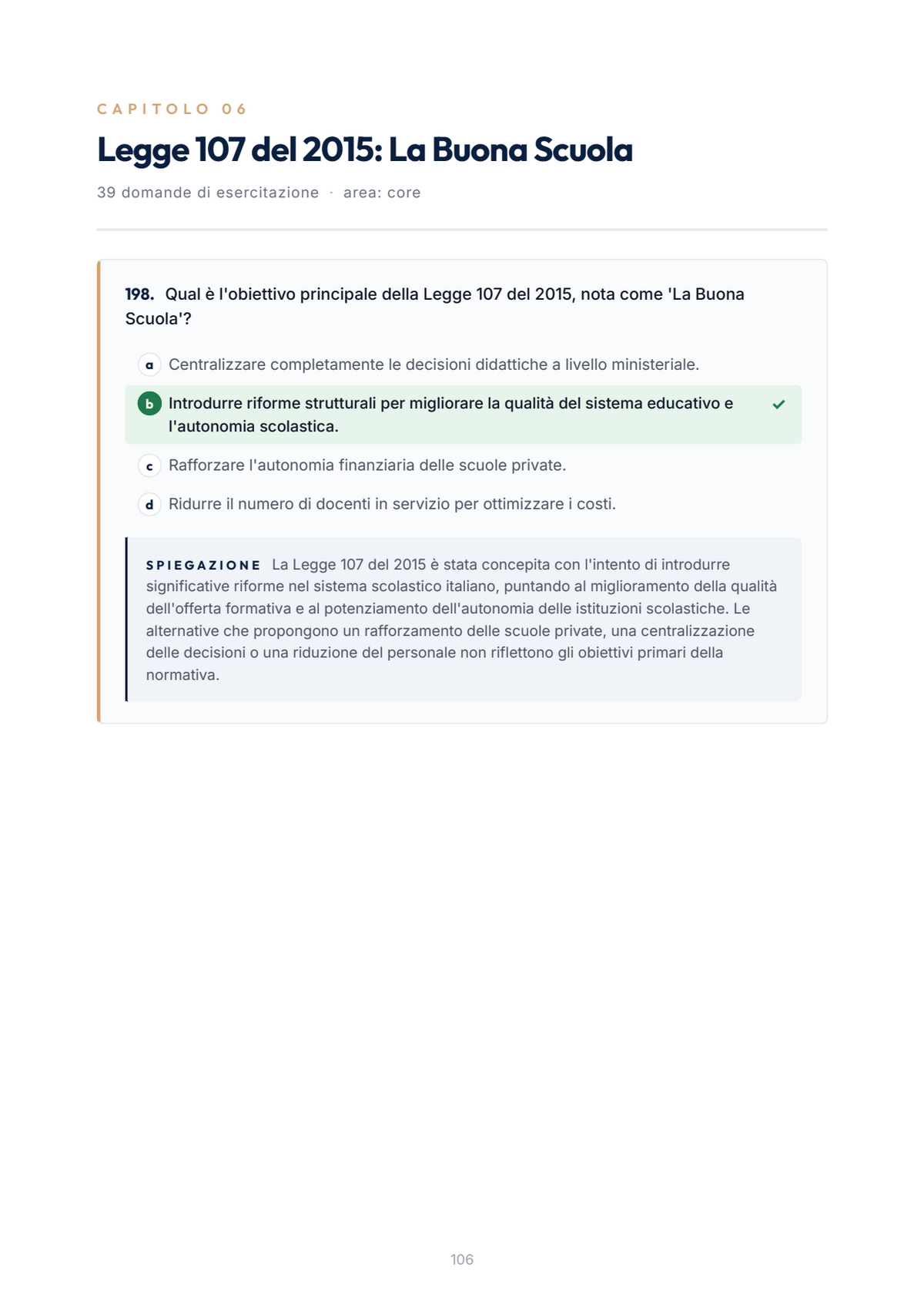 Lèssico · anteprima 6/10 — Banca domande — Ordinamenti scolastici e autonomia scolastica (ed. 1.0)
