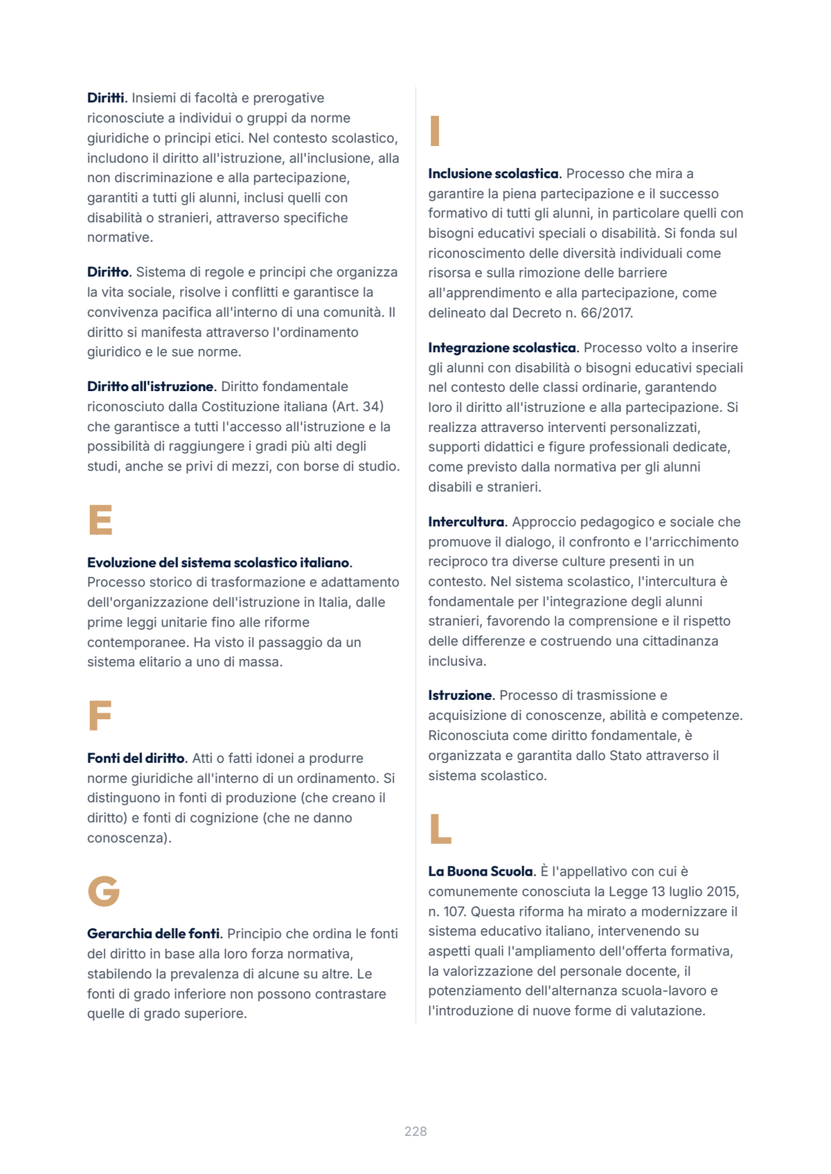 Lèssico · anteprima 10/10 — Glossario — Ordinamenti scolastici e autonomia scolastica (ed. 1.0)