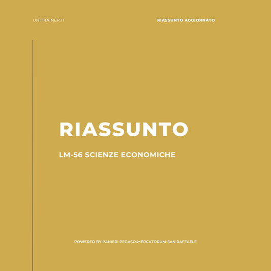 Riassunto di Storia delle istituzioni economiche e delle politiche del lavoro
