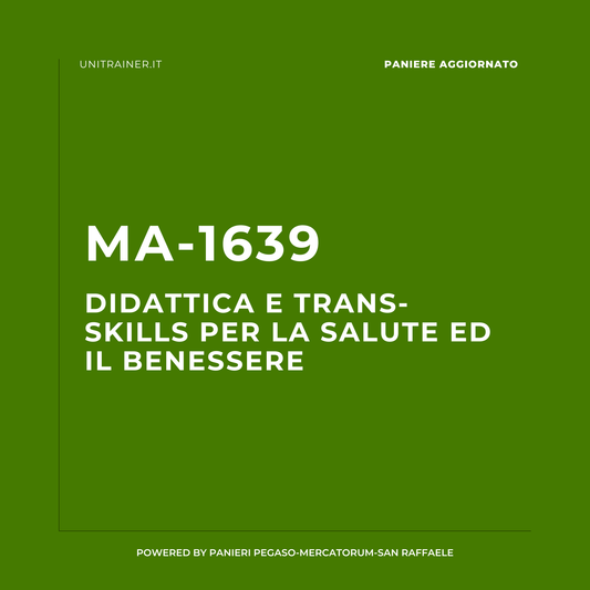 Paniere aggiornato Metodologie e tecnologie per la ricerca in ambito didattico-motorio - MA1639_6 - .pdf MA1639 Didattica e Trans-Skills per la salute ed il benessere MA1639 Didattica e Trans-Skills per la salute ed il benessere, Pegaso, Master